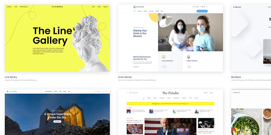 Joomla 4 templates kostenlos, yootheme