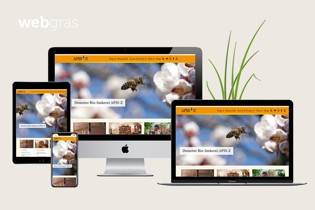 APIS-Z Webseite auf verschiedenen Endger&auml;ten